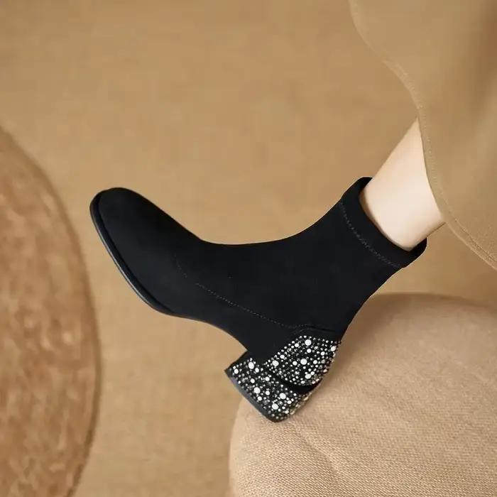 Bottines à strass pour femmes