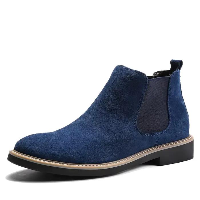 Automne hiver Chelsea bottes hommes Style britannique daim cuir chaussures
