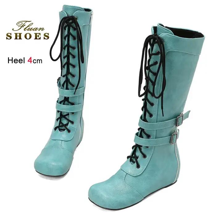 Bottes de chevalier vertes pour femmes
