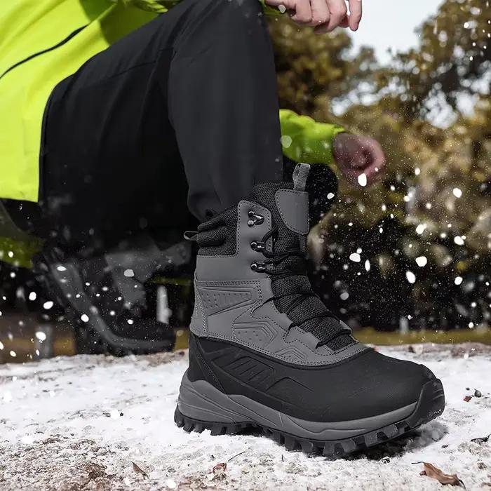 Bottes de neige d'extérieur pour hommes avec doublure polaire