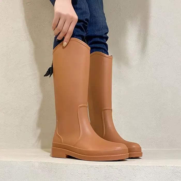 Bottes hautes en caoutchouc imperméables pour femmes