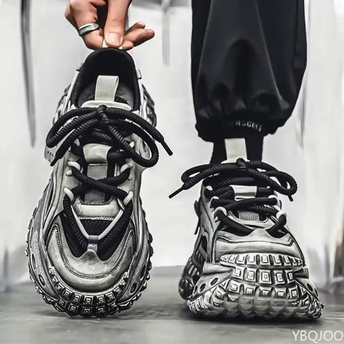 Printemps nouvelle semelle épaisse hauteur augmentant décontracté confortable chaussures pour hommes Niche tendance polyvalent maille à la mode chaussures pour hommes 2026