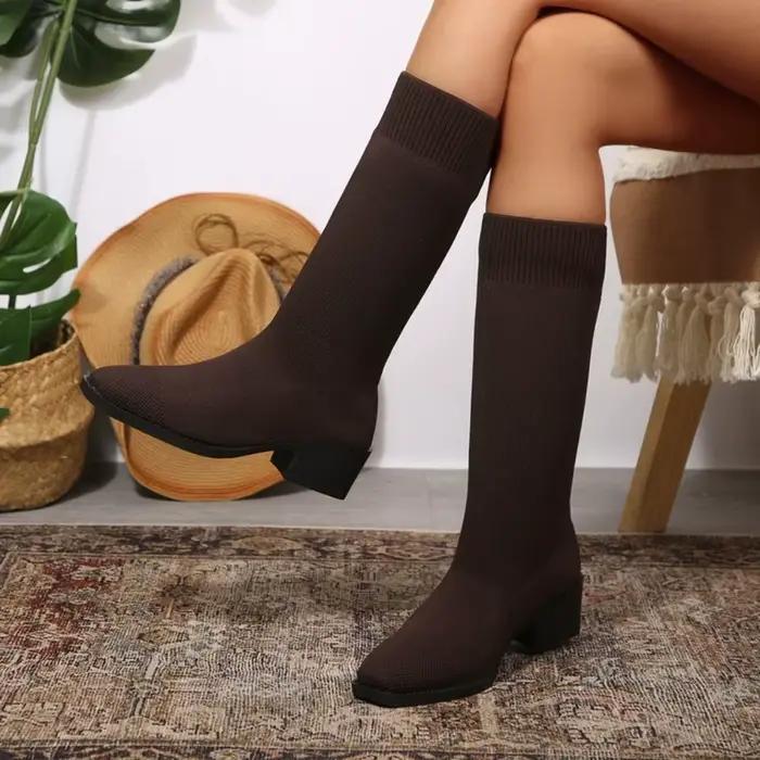 Nouvelles Bottes Chaussettes Extensibles Hiver 2026