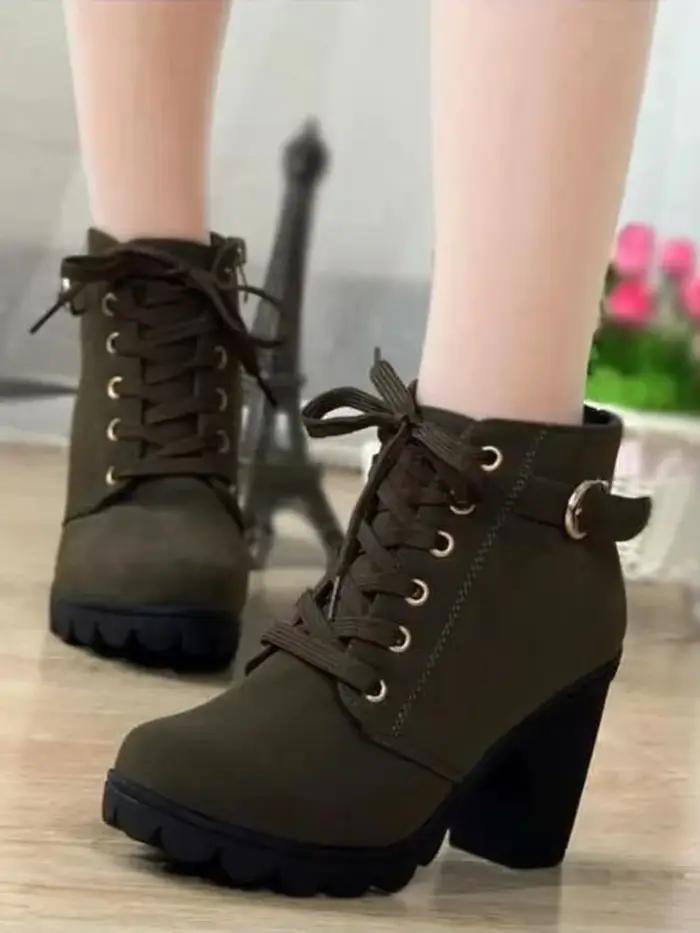 Femmes bottines à talons hauts dames automne hiver