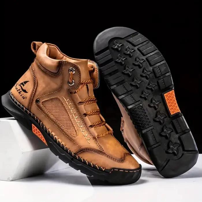 Bottes vintage faites à la main grandes tailles pour hommes décontractées à lacets bottes de randonnée et de trekking printemps automne occasions spéciales