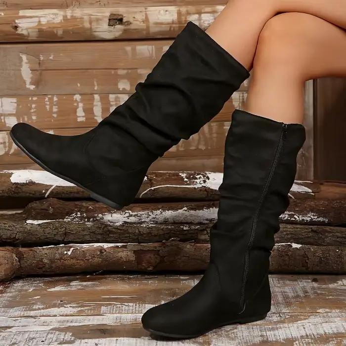 Talon bas côté Zip femmes bottes nouveau quatre saisons confortable