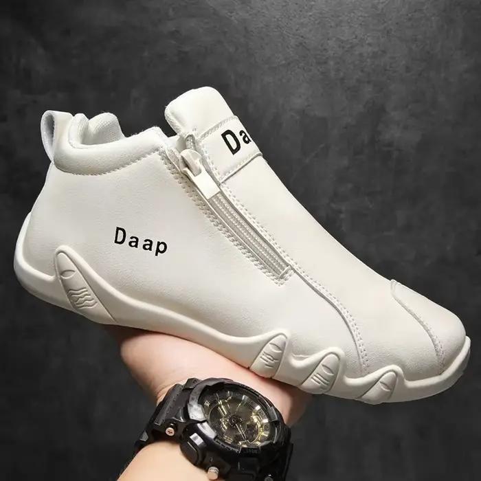Bottes courtes masculines en cuir luxueuses pour hommes, confortables, anti-dérapantes, idéales pour le travail, le voyage et les occasions spéciales