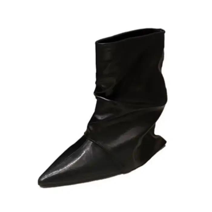 Bottines d'hiver à talons hauts pour femmes, bottes Chelsea noires et argentées, antidérapantes, résistantes à l'usure, tendance, courtes