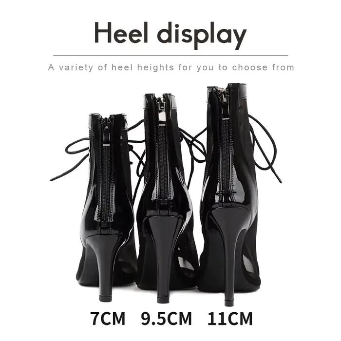 DKZSYIM femmes bottes de danse noir bottines respirant Salsa chaussures