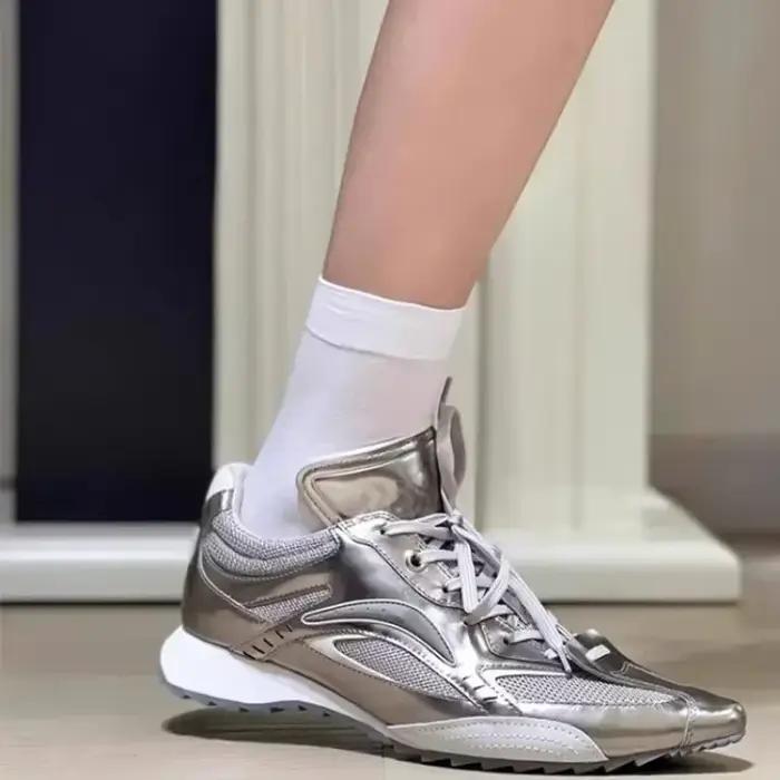 Bottines à bout pointu pour femmes, espadrilles décontractées, chaussures plates, nouvelle tendance d'hiver, Sport de luxe, Zapatos Mujer