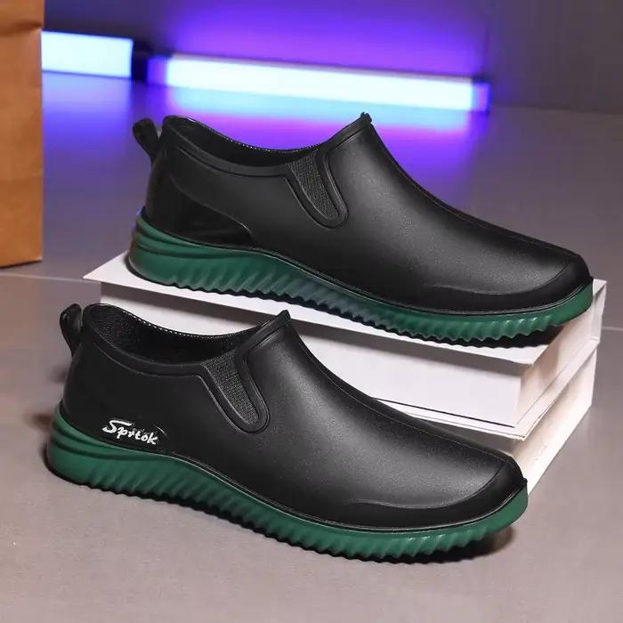 Bottes de pluie décontractées pour hommes, antidérapantes, imperméables, pour quatre saisons, pour la pêche, le lavage de voiture, la cuisine