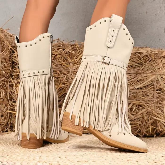 Bottes de cowboy montantes pour femme style western