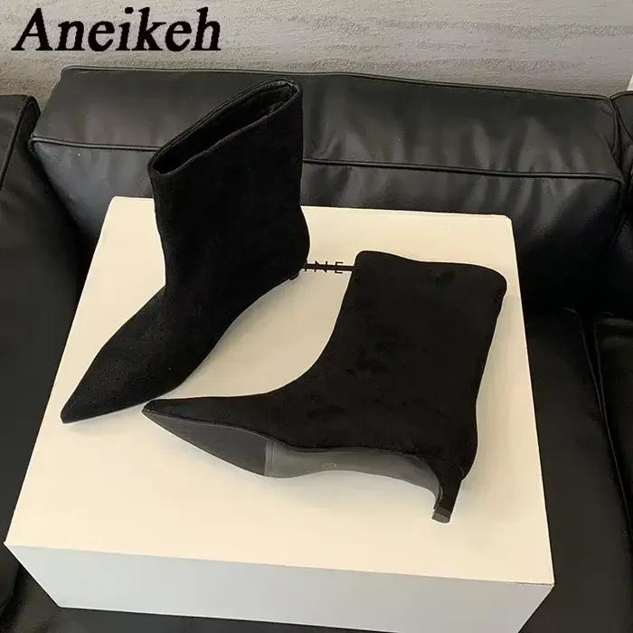bottines femmes bout pointu vintage talon fin mode sans lacet fête chaussures mariage femme occasions spéciales