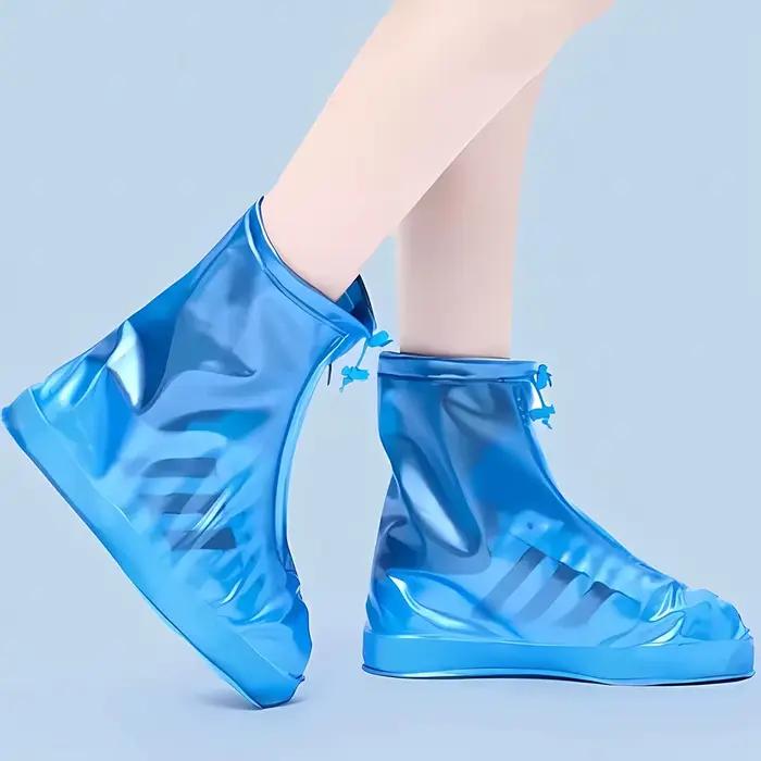 Couvre-chaussures imperméables unisexes, protections pour chaussures, bottes de pluie, couvre-chaussures antidérapants réutilisables de qualité pour adultes et enfants