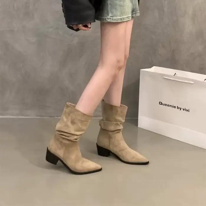 Bottes pointues vintage pour femmes