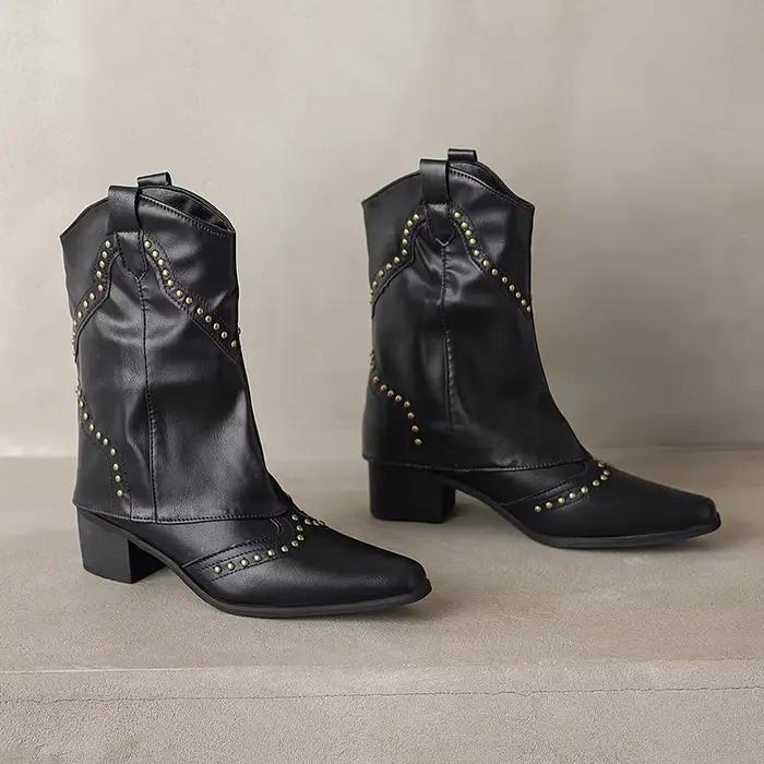 Bottes courtes rétro faites à la main pour femmes