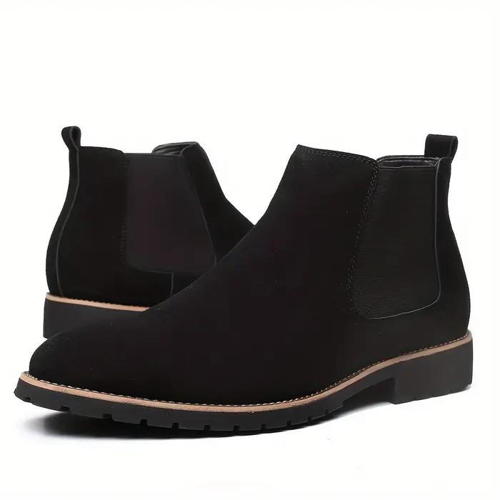 Bottes mi-mollet à bout rond pour homme