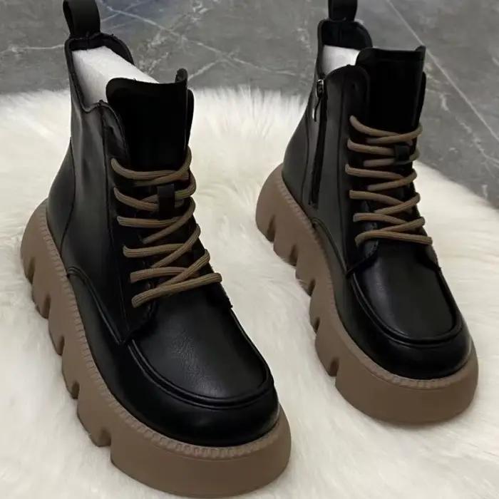 Bottes courtes polyvalentes rétro pour femmes