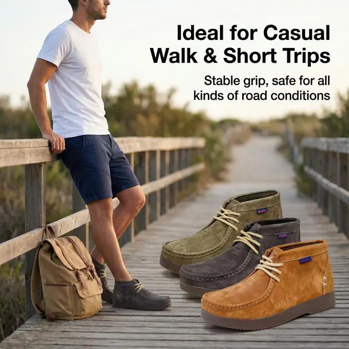 Bottes en daim de porc urtesico pour hommes, bottes Oxford, élégantes et respirantes, parfaites pour les occasions décontractées automnales et printanières