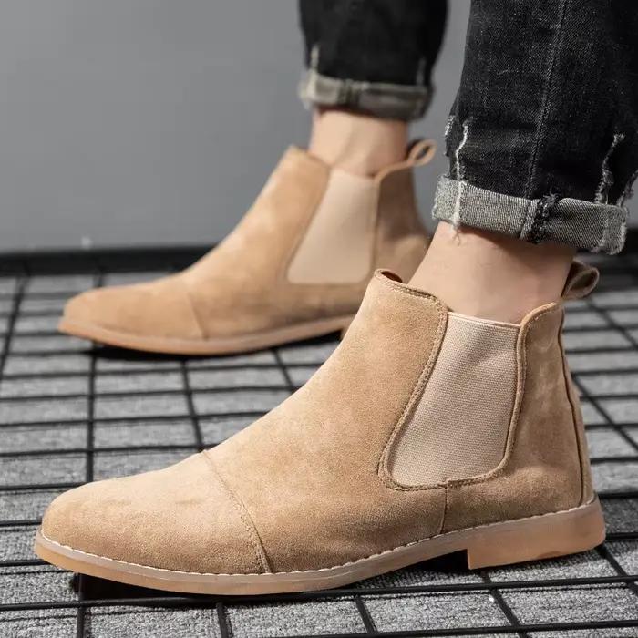 Bottines Chelsea jaunes pour hommes