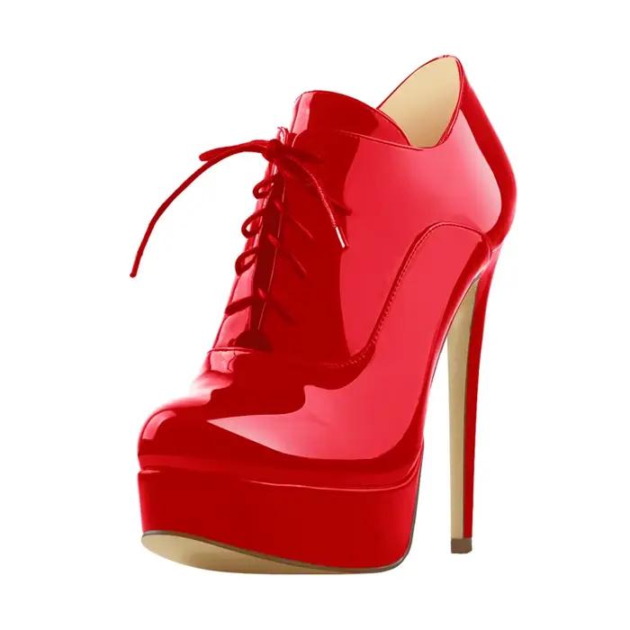 Bottines à plateforme noires pour femmes