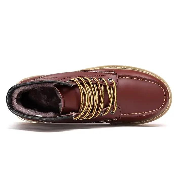 Bottines de neige en cuir pour hommes