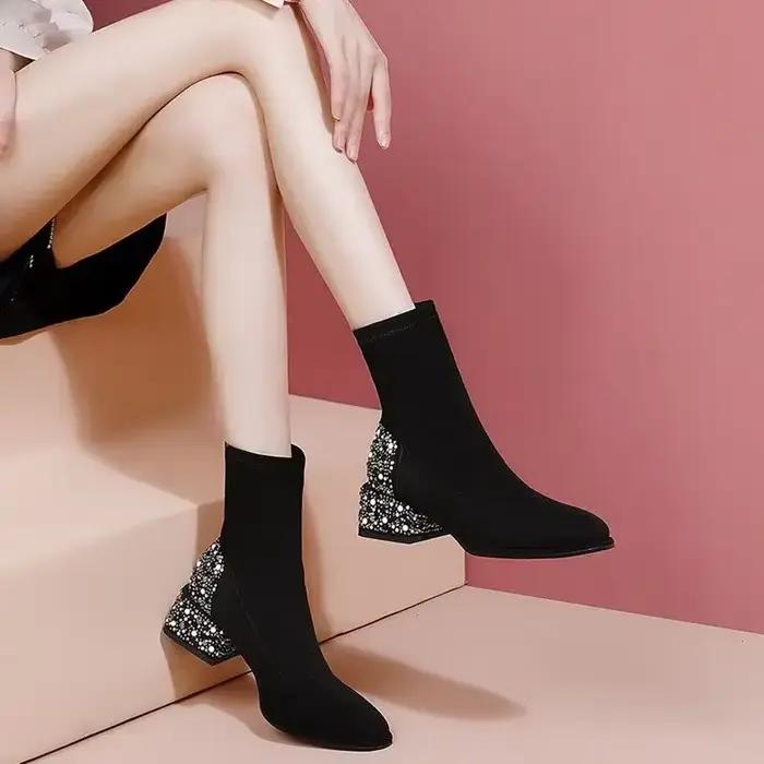 Bottines à strass pour femmes