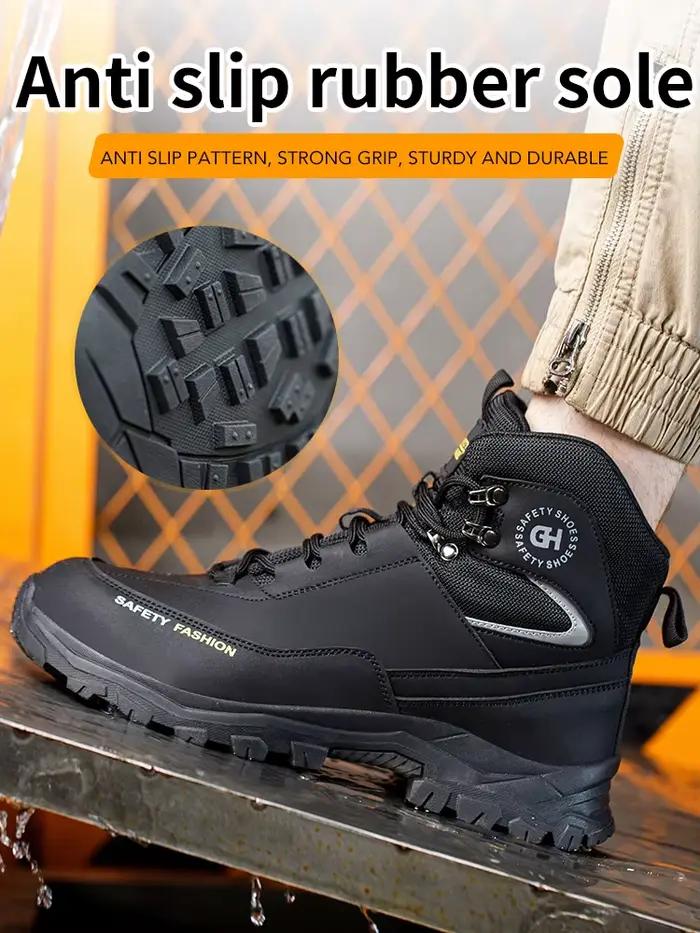 Bottes de sécurité de travail imperméables pour hommes et femmes, chaussures de travail indestructibles, Anti-écrasement et Anti-perforation, chaussures de protection pour hommes