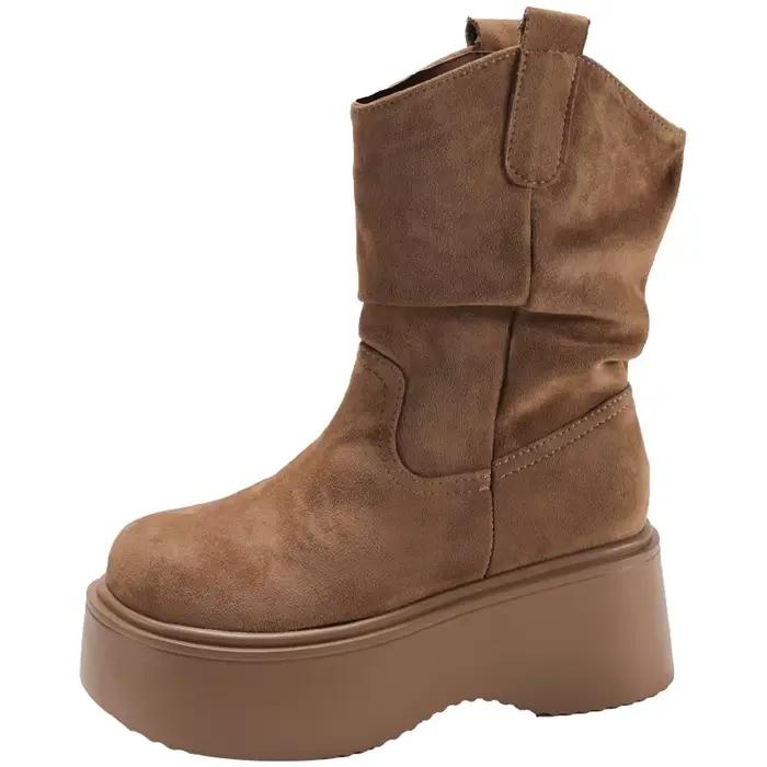 Bottines à plateforme épaisse pour femme