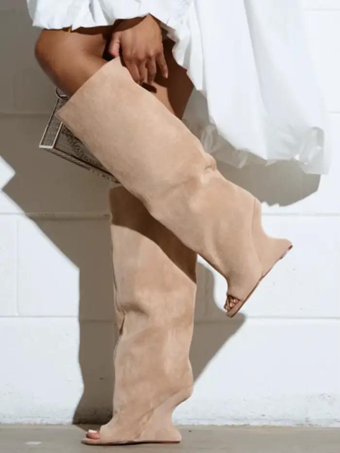 Bottes à talons hauts épais pour femmes