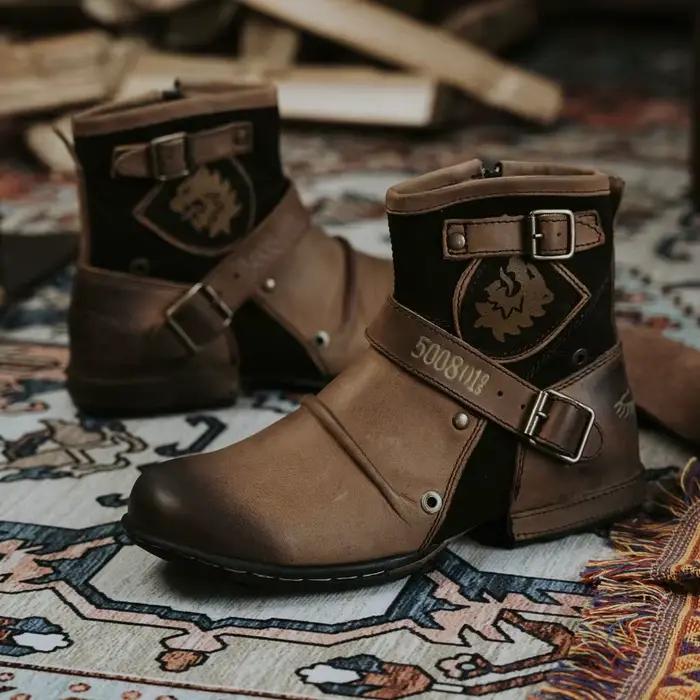 Cowboy hommes bottines de haute qualité rétro