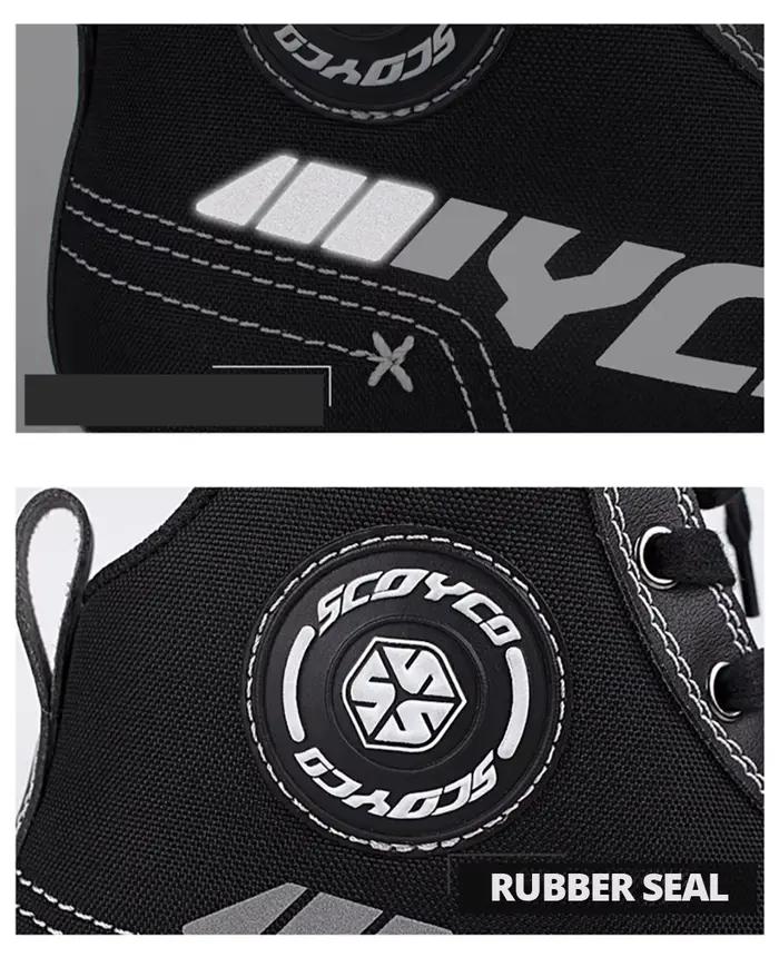 Scoyco chaussures de Moto anti-salissure respirant antichoc Touring décontracté haute cheville automne été loisirs
