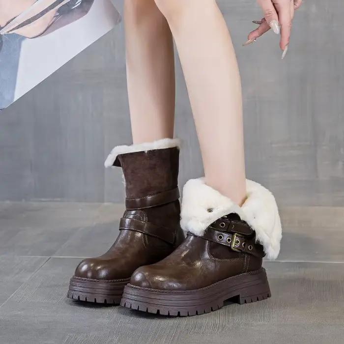 Bottes d'hiver à plateforme pour femmes