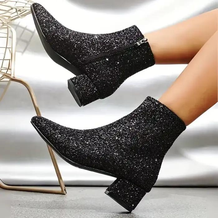 Bottines de noël à paillettes pour femmes