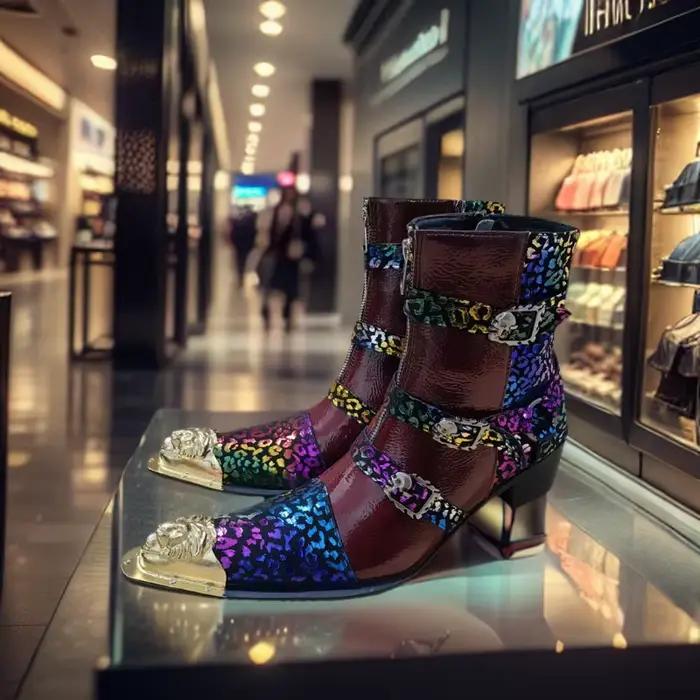Bottes de mariage à talons hauts pour hommes