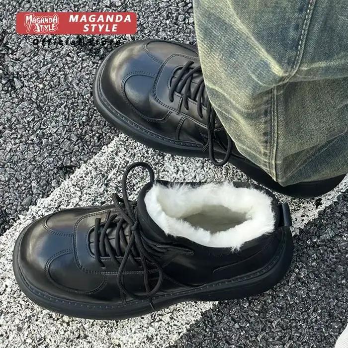 Bottes courtes en cuir velours pour hommes