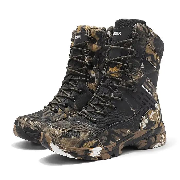 Hommes armée chaussures respirant sécurité unisexe bottes tactiques mâle escalade randonnée bottes Camping haute qualité militaire femmes à lacets