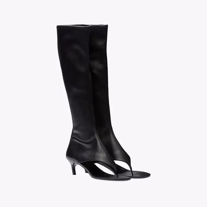 Bottes élastiques en microcarence souple pour femmes, tongs au genou, fermeture éclair latérale, talon bas, cuissardes, nouvelles occasions spéciales