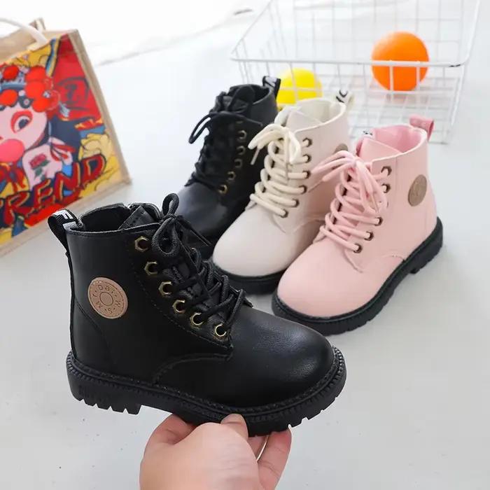 Bottes de neige pour enfants, garçons et filles, mode enfants, semelle extérieure en caoutchouc, automne hiver, chaud, classique pour les tout-petits, grands enfants