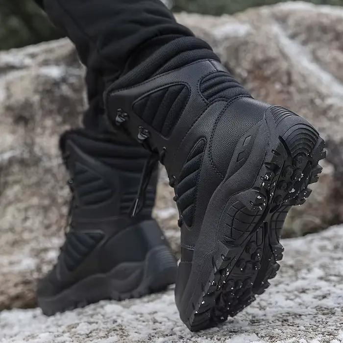 Bottes de neige d'hiver pour hommes chaude antidérapantes pour randonnée pêche et activités en plein air