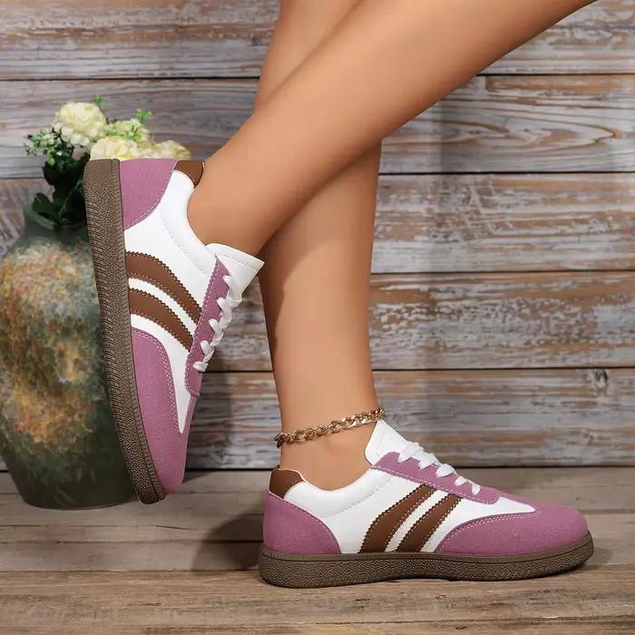 Chaussures de sport et de loisirs élégantes à bout rond pour femme, légères, grandes tailles, tendance, collection Printemps/Automne