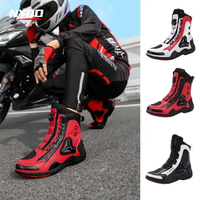 Bottes de moto antidérapantes