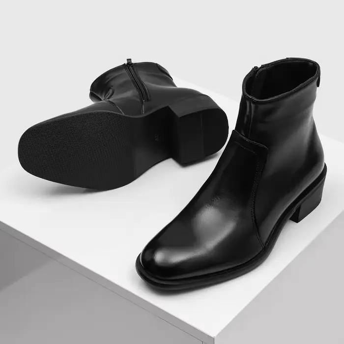 Nouvelles Bottes Chelsea Designer pour Hommes – Bottines en Cuir Décontractées et Tendance, Chaussures Montantes d'Extérieur pour Hommes, Bottes Souples pour la Marche et le Business