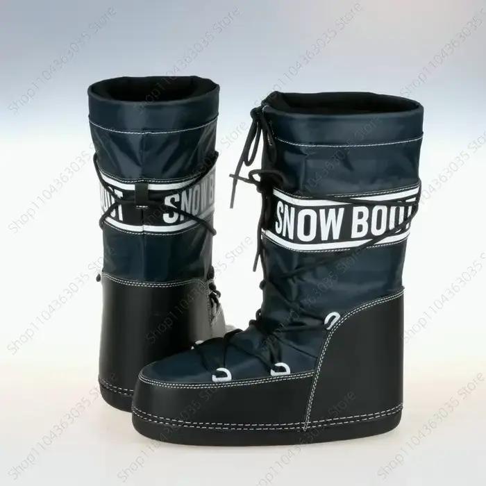 Bottes de neige mi-mollet pour femmes, résistantes au froid, antidérapantes, peluche épaisse, imperméable, plateforme épaisse, bottes de Ski spatiales, taille 35 à 43, 2026