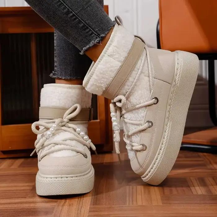 Bottes élégantes et sexy pour femmes, bout rond, semelle épaisse, antidérapantes, modernes, pour l'hiver, occasions spéciales
