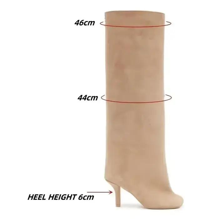 Bottes équestres en daim à bout carré pour femmes