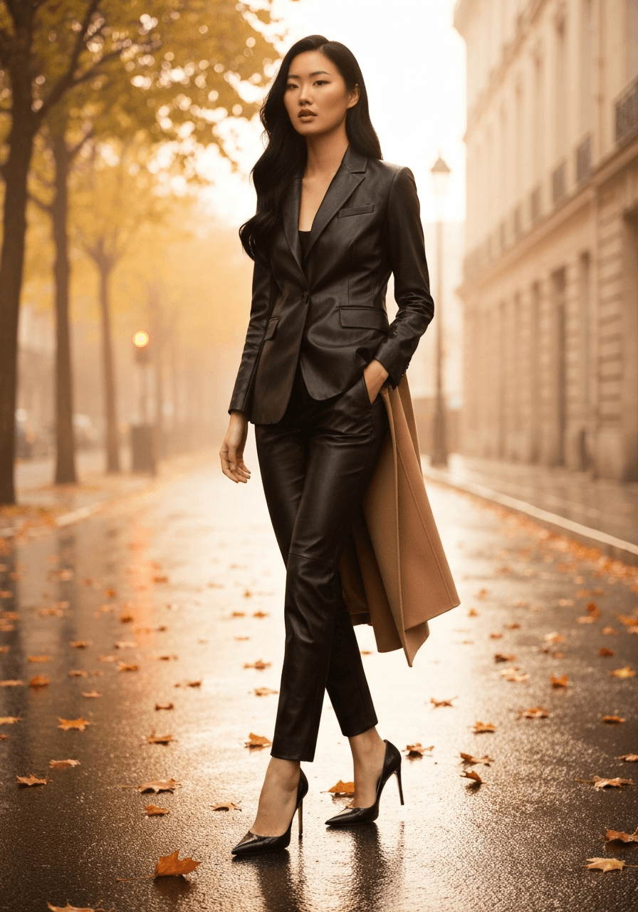 Bottines cuir femme sur pavé parisien — Botteora