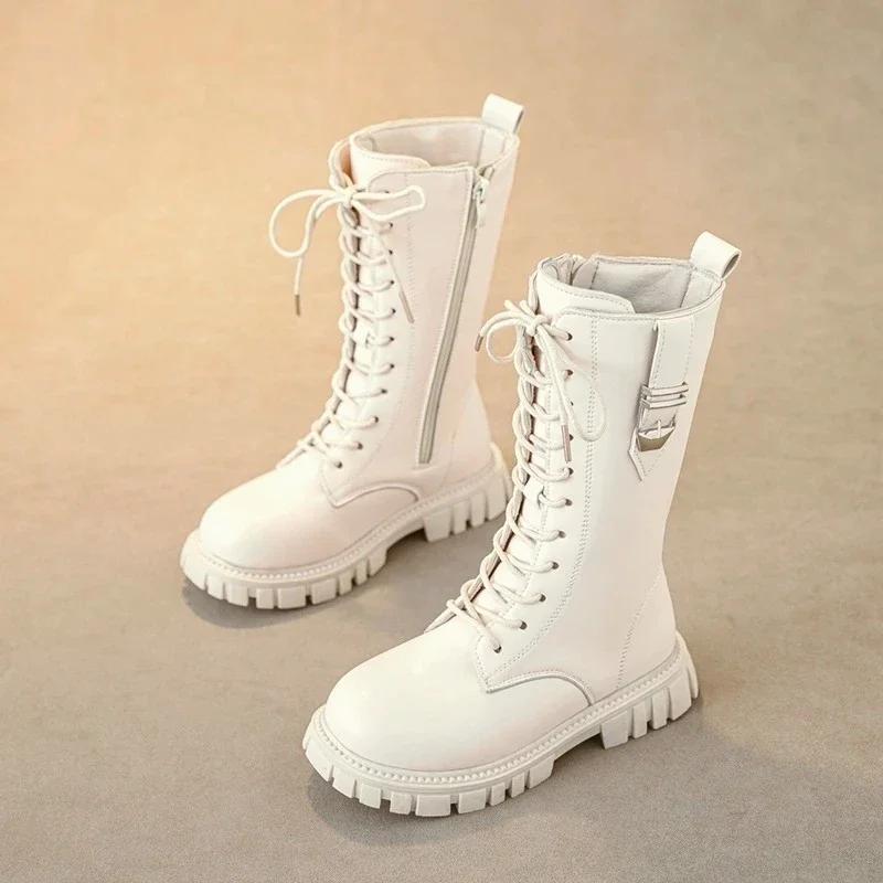 Bottes élégantes à fermeture éclair pour bébé fille, bottes décontractées à la mode, bout rond, seme
