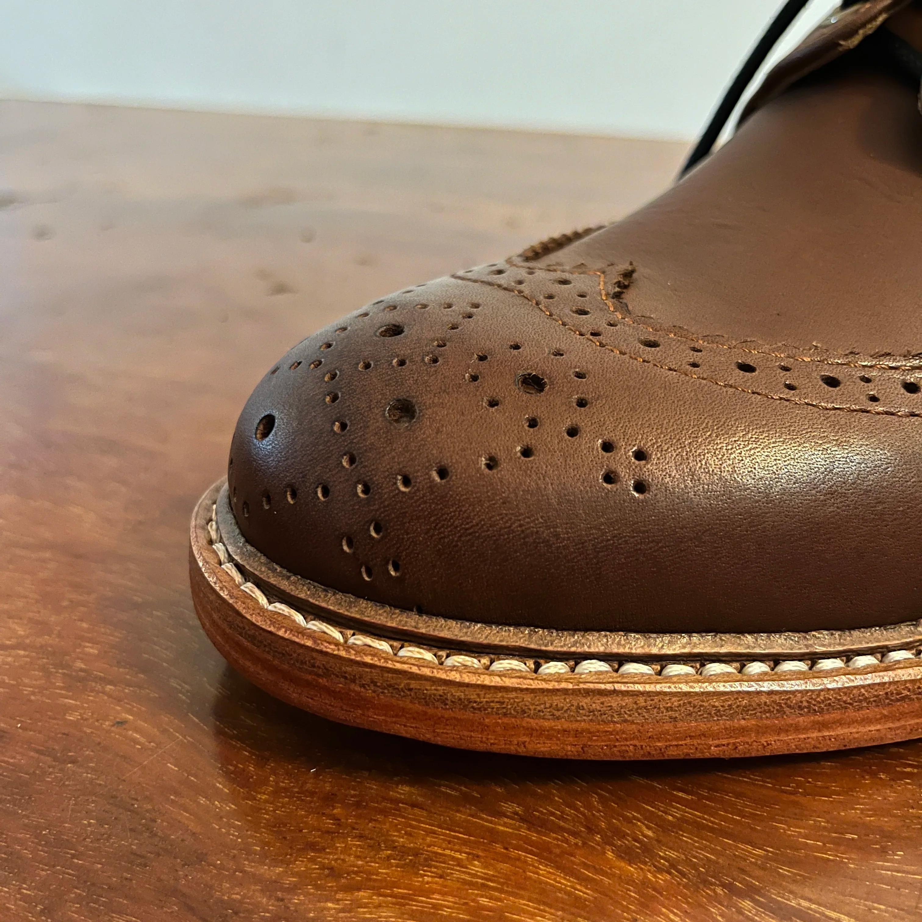 B500 RockCanRoll Super Qualité Taille 35-52 Bottes Brogue Artisanales en Cuir de Vachette Italien Du