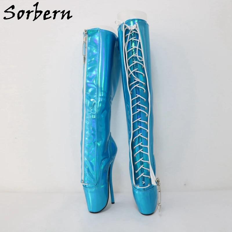 Sorbern-Bottes de Ballet à Lacets Verrouillables pour Femme, Chaussures de Performance Holo, Châssis